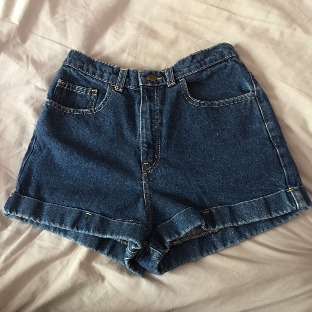 American Apparel High Waisted Denim Shorts